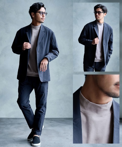 SILVER BULLET（シルバーバレット）の「『URBAN SQUARE/アーバンスクエア』CVCスムース裏起毛モックネックTシャツ（Tシャツ/カットソー・メンズ・チャコール/グレー系1/オフホワイト/ブラック・L/M/LL）」の15枚目の写真