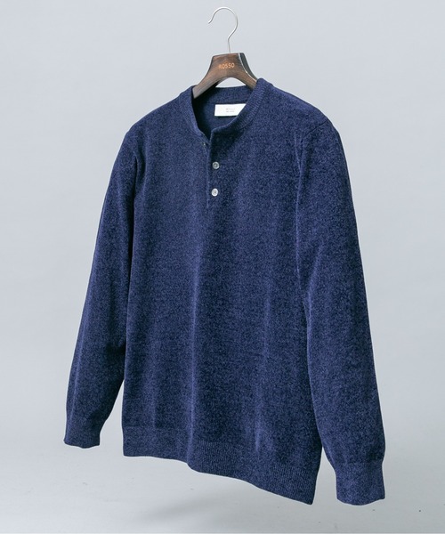 URBAN RESEARCH ROSSO MEN(アーバンリサーチロッソメン)の「『XLサイズあり/マシンウォッシャブル』モールヘンリーネックニット(ニット/セーター・メンズ・アイボリー/ネイビー/ブラック/チャコールグレー・X-LARGE/LARGE/MEDIUM)」の4枚目の写真