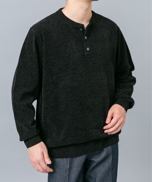 URBAN RESEARCH ROSSO MEN(アーバンリサーチロッソメン)の「『XLサイズあり/マシンウォッシャブル』モールヘンリーネックニット(ニット/セーター・メンズ・アイボリー/ネイビー/ブラック/チャコールグレー・X-LARGE/LARGE/MEDIUM)」の16枚目の写真