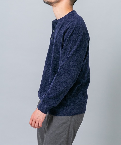 URBAN RESEARCH ROSSO MEN(アーバンリサーチロッソメン)の「『XLサイズあり/マシンウォッシャブル』モールヘンリーネックニット(ニット/セーター・メンズ・アイボリー/ネイビー/ブラック/チャコールグレー・X-LARGE/LARGE/MEDIUM)」の11枚目の写真