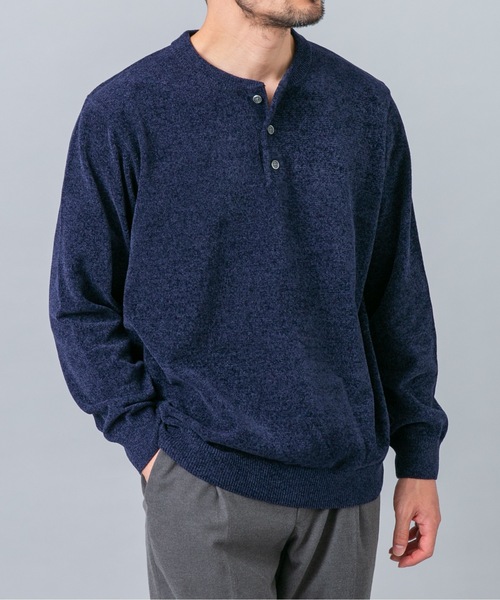 URBAN RESEARCH ROSSO MEN(アーバンリサーチロッソメン)の「『XLサイズあり/マシンウォッシャブル』モールヘンリーネックニット(ニット/セーター・メンズ・アイボリー/ネイビー/ブラック/チャコールグレー・X-LARGE/LARGE/MEDIUM)」の12枚目の写真