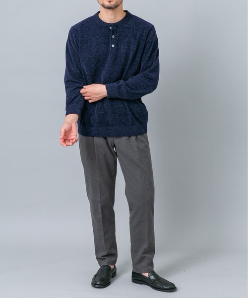 URBAN RESEARCH ROSSO MEN(アーバンリサーチロッソメン)の「『XLサイズあり/マシンウォッシャブル』モールヘンリーネックニット(ニット/セーター・メンズ・アイボリー/ネイビー/ブラック/チャコールグレー・X-LARGE/LARGE/MEDIUM)」の13枚目の写真