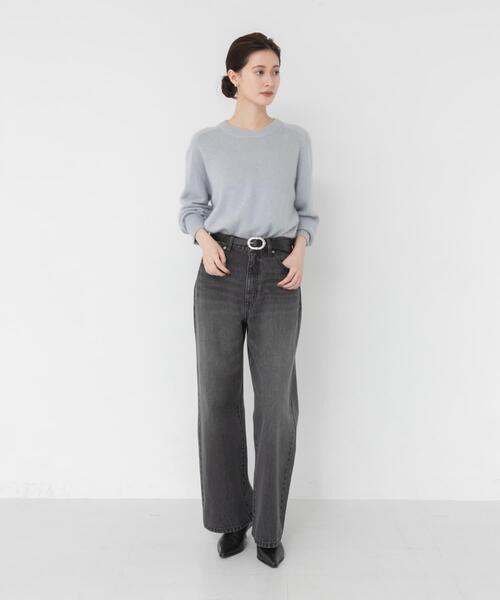 URBAN RESEARCH(アーバンリサーチ)の「ワイドストレートデニムパンツ(デニムパンツ・レディース・ブラック/ライトブルー・38/36/40)」の6枚目の写真