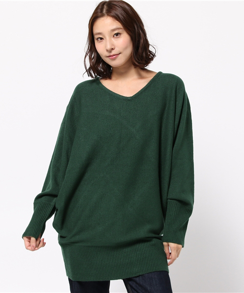 Pierrot（ピエロ）の「ビッグシルエット 7ゲージ ドルマンニット（ニット/セーター・レディース・チャコール/グリーン系その他/マスタード/オフホワイト/ブルー/ブラック・M）」の20枚目の写真