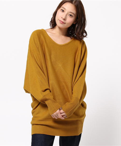 Pierrot（ピエロ）の「ビッグシルエット 7ゲージ ドルマンニット（ニット/セーター・レディース・チャコール/グリーン系その他/マスタード/オフホワイト/ブルー/ブラック・M）」の22枚目の写真