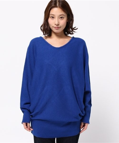 Pierrot（ピエロ）の「ビッグシルエット 7ゲージ ドルマンニット（ニット/セーター・レディース・チャコール/グリーン系その他/マスタード/オフホワイト/ブルー/ブラック・M）」の7枚目の写真