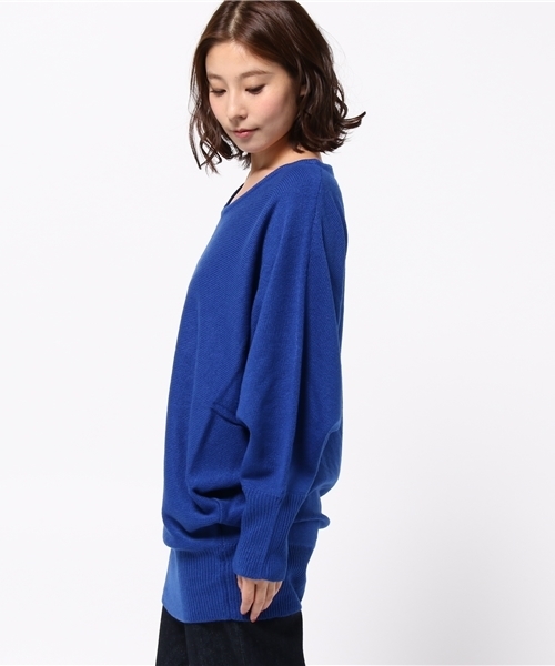 Pierrot（ピエロ）の「ビッグシルエット 7ゲージ ドルマンニット（ニット/セーター・レディース・チャコール/グリーン系その他/マスタード/オフホワイト/ブルー/ブラック・M）」の8枚目の写真