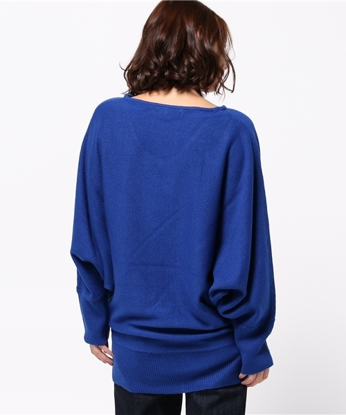 Pierrot（ピエロ）の「ビッグシルエット 7ゲージ ドルマンニット（ニット/セーター・レディース・チャコール/グリーン系その他/マスタード/オフホワイト/ブルー/ブラック・M）」の9枚目の写真