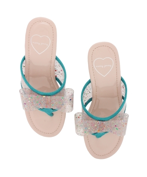 merry jenny（メリージェニー）の「リボンビーチサンダル（サンダル・レディース・ブラック/ミント/ベビーピンク/ピンク・LARGE/MEDIUM）」の4枚目の写真