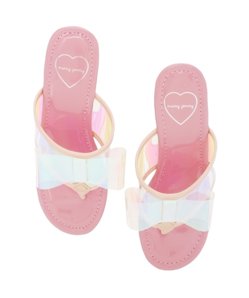 merry jenny（メリージェニー）の「リボンビーチサンダル（サンダル・レディース・ブラック/ミント/ベビーピンク/ピンク・LARGE/MEDIUM）」の3枚目の写真