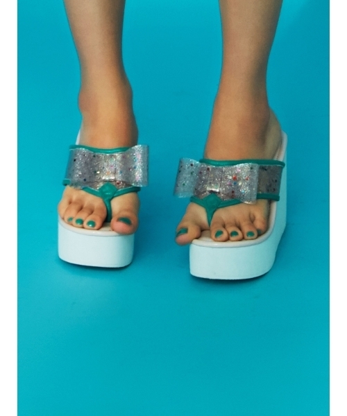 merry jenny（メリージェニー）の「リボンビーチサンダル（サンダル・レディース・ブラック/ミント/ベビーピンク/ピンク・LARGE/MEDIUM）」の16枚目の写真