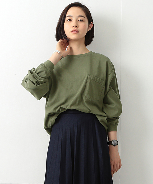 tシャツ Goodwear / カスタム ビッグ ロングスリーブ Tシャツ レディース BEAMS BOY（ビームスボーイ）の「Goodwear / カスタム ビッグ