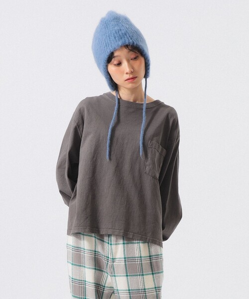 BEAMS BOY(ビームスボーイ)の「Goodwear / カスタム ビッグ ロングスリーブ Tシャツ(Tシャツ/カットソー・レディース・オリーブ/ネイビー/ホワイト/バーガンディー/ブラック/パープル/ブラウン系その他4/ダークブラウン/チャコールグレー/レッド/レッド系その他4/ブルー系その他/ピンク/グリーン/ロイヤルブルー/グレー系その他/クリーム/レッド系その他3/ブラック系その他4/ブラウン・M)」の3枚目の写真