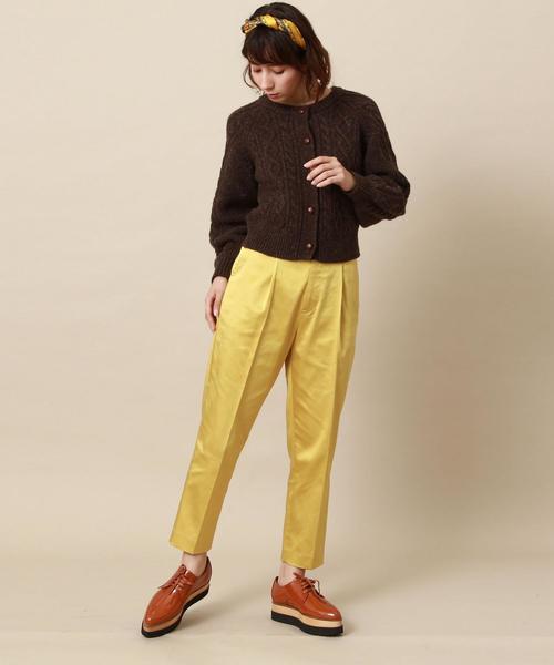 Another Edition（アナザーエディション）の「サテンスラックスパンツ ◆（その他パンツ・レディース・ネイビー/イエロー/ピンク・SMALL/MEDIUM）」の3枚目の写真