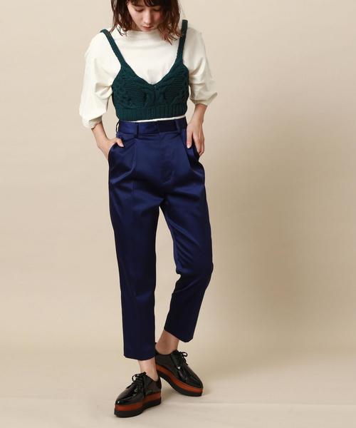 Another Edition（アナザーエディション）の「サテンスラックスパンツ ◆（その他パンツ・レディース・ネイビー/イエロー/ピンク・SMALL/MEDIUM）」の10枚目の写真