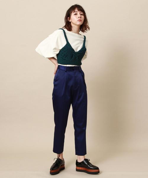 Another Edition（アナザーエディション）の「サテンスラックスパンツ ◆（その他パンツ・レディース・ネイビー/イエロー/ピンク・SMALL/MEDIUM）」の12枚目の写真