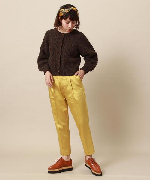 Another Edition（アナザーエディション）の「サテンスラックスパンツ ◆（その他パンツ・レディース・ネイビー/イエロー/ピンク・SMALL/MEDIUM）」の4枚目の写真