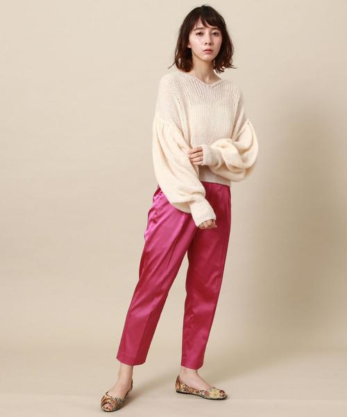 Another Edition（アナザーエディション）の「サテンスラックスパンツ ◆（その他パンツ・レディース・ネイビー/イエロー/ピンク・SMALL/MEDIUM）」の7枚目の写真