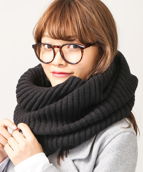 WEGO(ウィゴー)の「WEGO/リブスヌード(ネックウォーマー/スヌード・メンズ・ワイン/ホワイト/ブラック/ネイビー/グレー・FREE)」の3枚目の写真