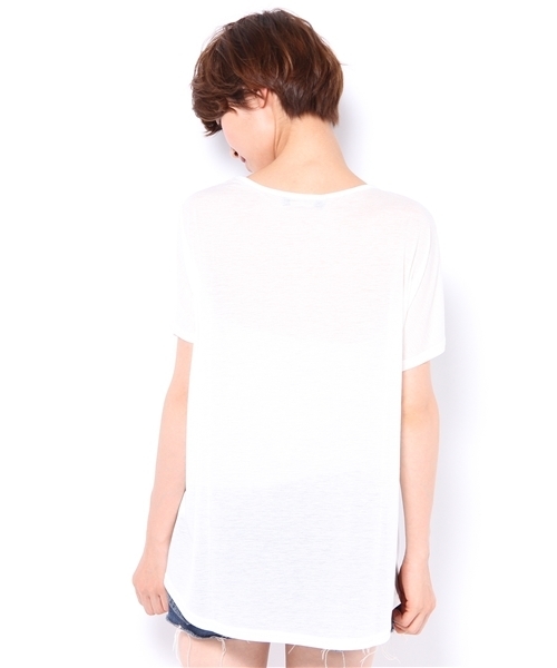 LOVE BOAT（ラブ・ボート）の「WANT Tシャツ（Tシャツ/カットソー・レディース・ホワイト系/ブラック系/ピンク系/ベージュ系・FREE）」の6枚目の写真