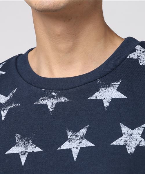 STYLEBLOCK（スタイルブロック）の「切り替えプリントスウェットトレーナー（スウェット・メンズ・ブラック/オフホワイト/杢グレー・M/L）」の8枚目の写真