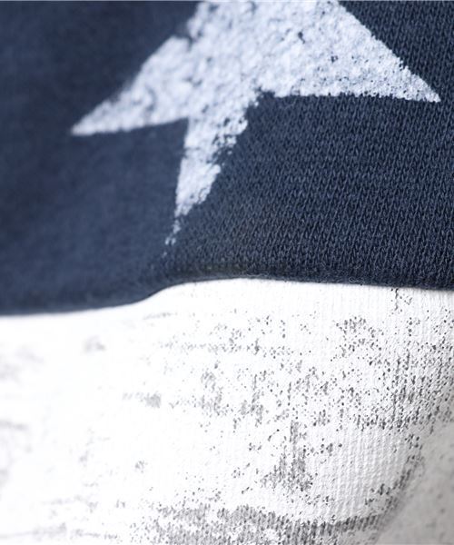 STYLEBLOCK（スタイルブロック）の「切り替えプリントスウェットトレーナー（スウェット・メンズ・ブラック/オフホワイト/杢グレー・M/L）」の9枚目の写真