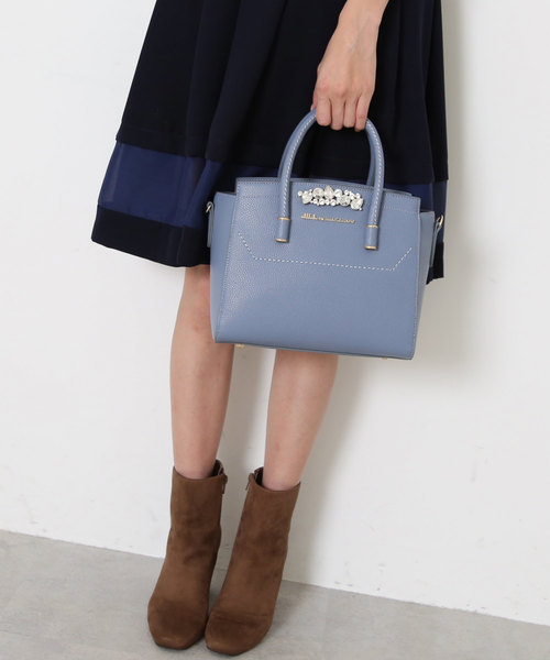 JILL by JILL STUART（ジルバイジルスチュアート）の「◆ビジューロイヤルズトートバッグ（トートバッグ・レディース・ブラック/ブルー/ピンク/ピンク系その他/ホワイト/パープル系その他・ﾌﾘ-）」の4枚目の写真