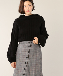 mystic | 袖編地切り替えプルオーバー(ニット/セーター)