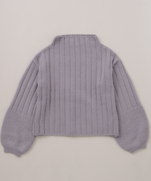 mystic（ミスティック）の「袖編地切り替えプルオーバー（ニット/セーター・レディース・グレー/ピンク/ブラック/アイボリー・FREE）」の7枚目の写真