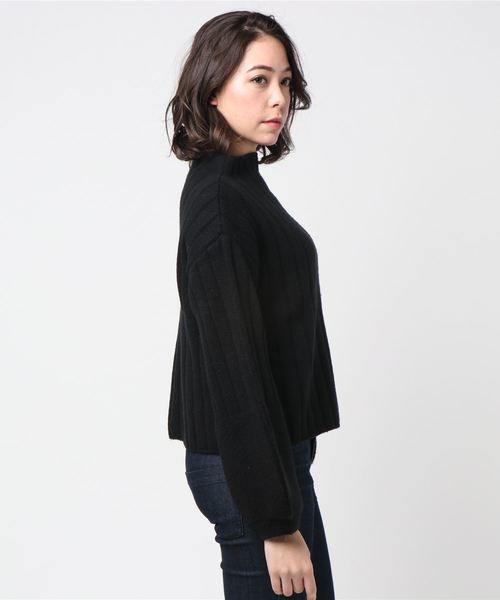 mystic（ミスティック）の「袖編地切り替えプルオーバー（ニット/セーター・レディース・グレー/ピンク/ブラック/アイボリー・FREE）」の13枚目の写真