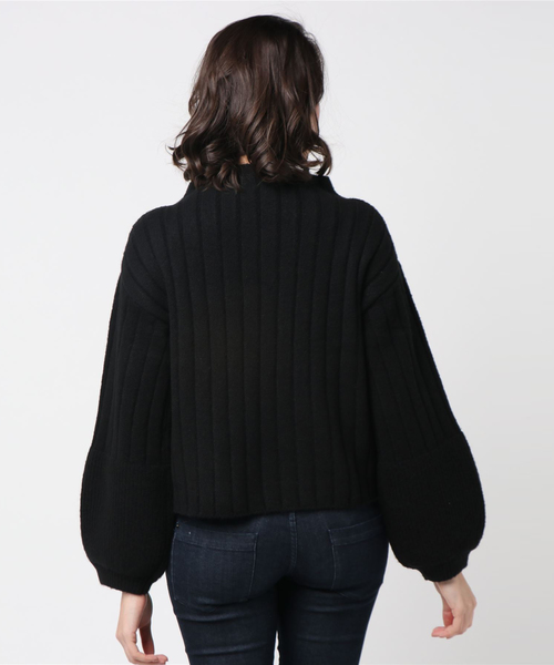 mystic（ミスティック）の「袖編地切り替えプルオーバー（ニット/セーター・レディース・グレー/ピンク/ブラック/アイボリー・FREE）」の9枚目の写真