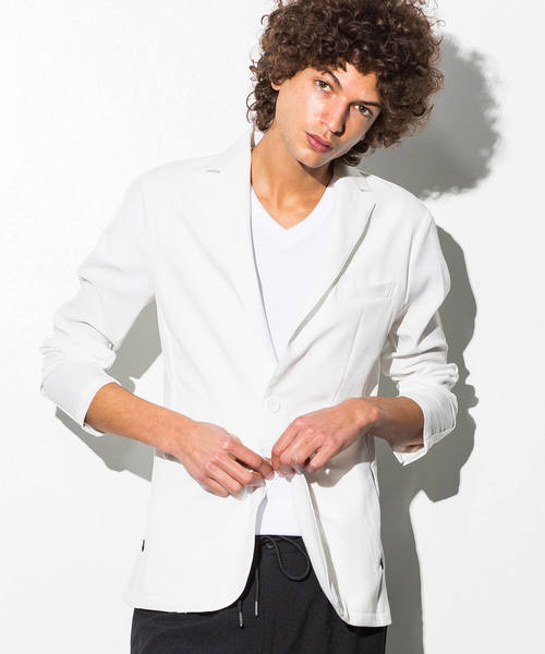 1PIU1UGUALE3 RELAX (ウノピゥウノウグァーレトレ リラックス)の「1PIU1UGUALE3 RELAX(ウノピゥウノウグァーレトレ)ウォッシャブル4WAYストレッチテーラードジャケット(テーラードジャケット・メンズ・ホワイト/ブラック/グレー/ターコイズブルー・LARGE/MEDIUM/SMALL/X-LARGE)」の1枚目の写真