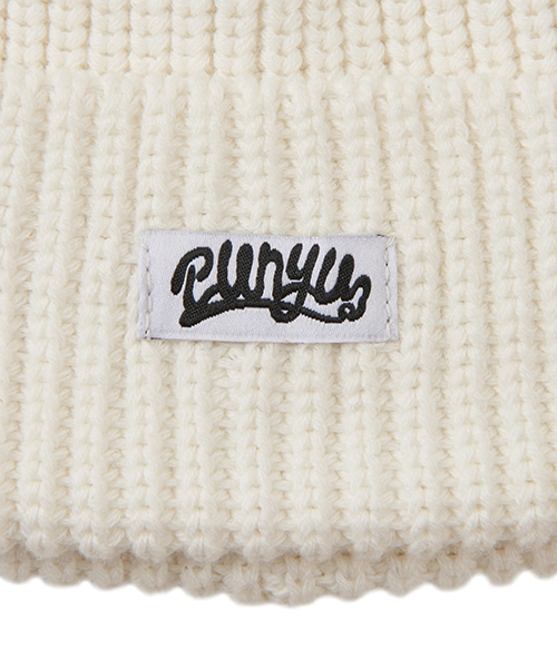 PUNYUS（プニュズ）の「コットンニットCAP（ニットキャップ/ビーニー・レディース・ホワイト/ブラック/グレー・FREE）」の4枚目の写真