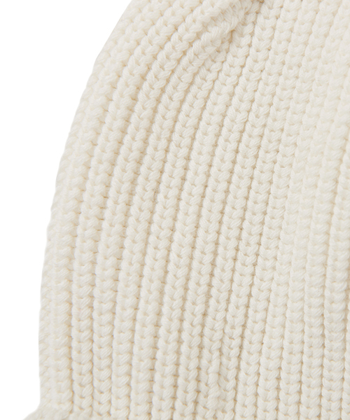 PUNYUS（プニュズ）の「コットンニットCAP（ニットキャップ/ビーニー・レディース・ホワイト/ブラック/グレー・FREE）」の5枚目の写真