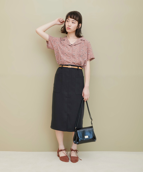 OLIVE des OLIVE（オリーブデオリーブ）の「ベルト付きポケットタイトスカート（スカート・レディース・キャメル/パープル/ブラック・FREE）」の11枚目の写真