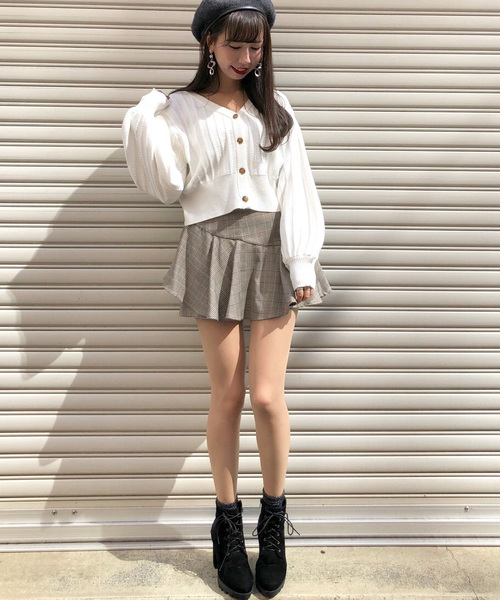 archives(アルシーヴ)の「透かし柄2WAYカーディガン(ニット/セーター・レディース・ブラック/ベージュ/オフホワイト/マスタード/アイボリー/ブラウン・MEDIUM)」の12枚目の写真