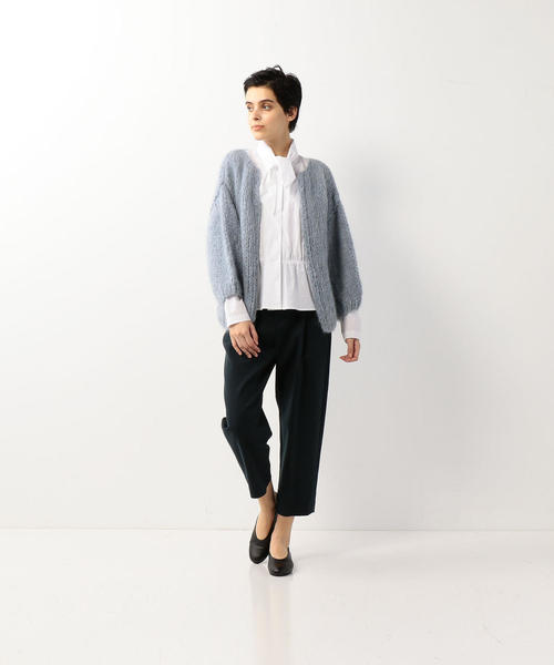 Maiami ブルーグレー モヘア混紡 カーディガン Maiami ブルーグレー モヘア混紡 カーディガン 美品✨Maiami basic