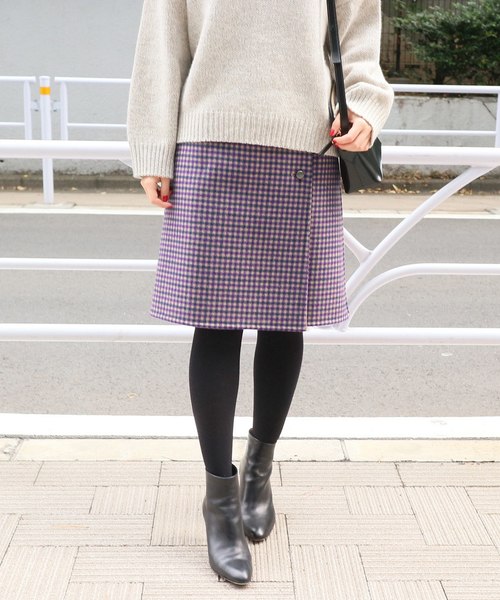 セール】Wフェイスリバーシブルミニ丈スカート◇（スカート）｜IENA