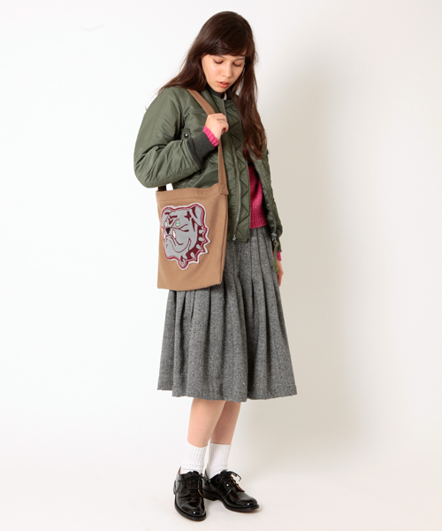 BEAMS BOY（ビームスボーイ）の「SKOOKUM / メルトン バッグ（ショルダーバッグ・レディース・ライトブラウン/パープル・ONE SIZE）」の8枚目の写真