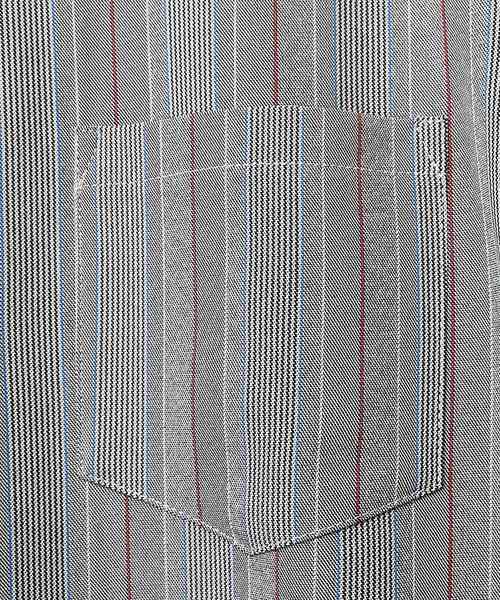 MinoriTY（マイノリティ）の「リングZIPブリティッシュストライプシャツ レトロストライプ（シャツ/ブラウス・メンズ・ブラウン/グレー・M/L）」の10枚目の写真