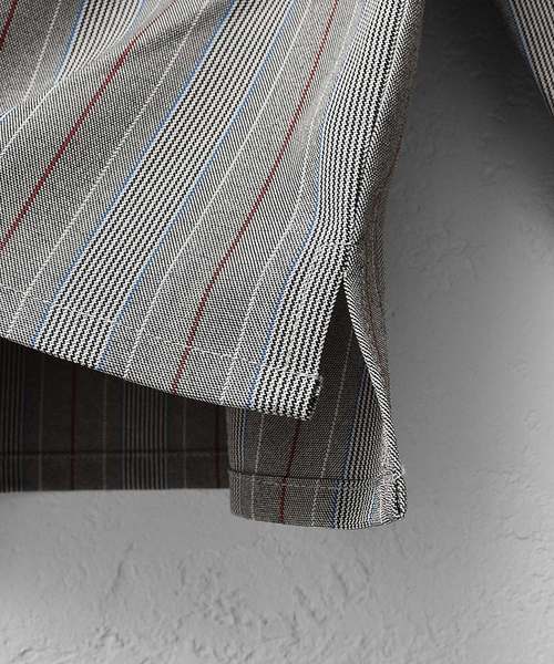 MinoriTY（マイノリティ）の「リングZIPブリティッシュストライプシャツ レトロストライプ（シャツ/ブラウス・メンズ・ブラウン/グレー・M/L）」の12枚目の写真