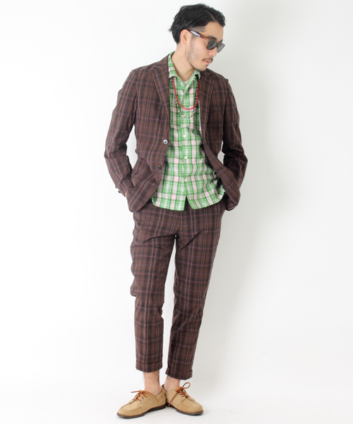 BEAMS PLUS（ビームスプラス）の「○BEAMS PLUS / ダークプラッズ 8/10パンツ（その他パンツ・メンズ・ライトブラウン/ネイビー・X-LARGE/MEDIUM/SMALL/LARGE）」の6枚目の写真