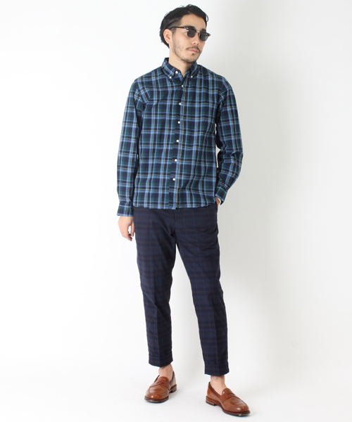 BEAMS PLUS（ビームスプラス）の「○BEAMS PLUS / ダークプラッズ 8/10パンツ（その他パンツ・メンズ・ライトブラウン/ネイビー・X-LARGE/MEDIUM/SMALL/LARGE）」の9枚目の写真