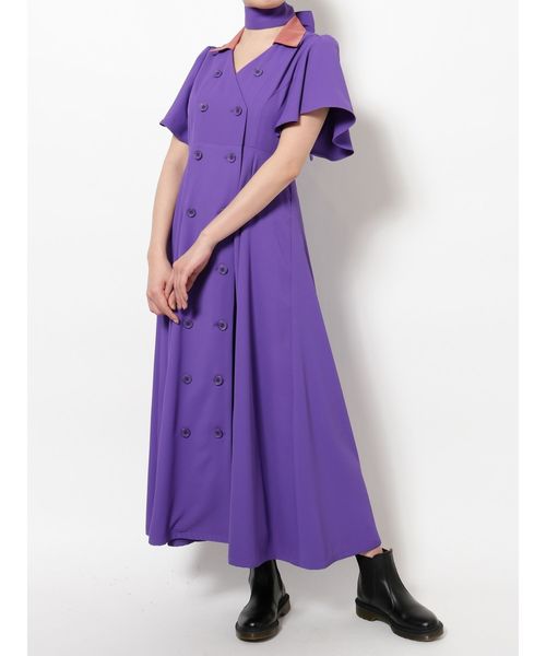 jouetie(ジュエティ)の「ノーカラーダブルボタンワンピース(ワンピース・レディース・ブラック/パープル/ピンク・MEDIUM)」の22枚目の写真