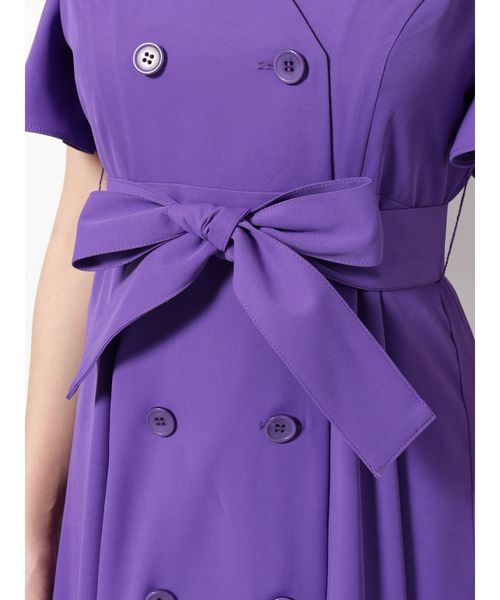 jouetie(ジュエティ)の「ノーカラーダブルボタンワンピース(ワンピース・レディース・ブラック/パープル/ピンク・MEDIUM)」の5枚目の写真