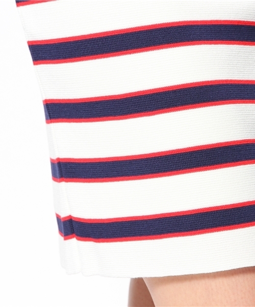 Khaju（カージュ）の「★★Khaju:マルチボーダー リブ スカート（スカート・レディース・ホワイト/ライトグレー・ONE SIZE）」の8枚目の写真