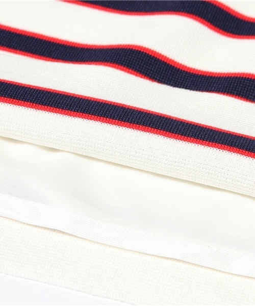 Khaju（カージュ）の「★★Khaju:マルチボーダー リブ スカート（スカート・レディース・ホワイト/ライトグレー・ONE SIZE）」の3枚目の写真