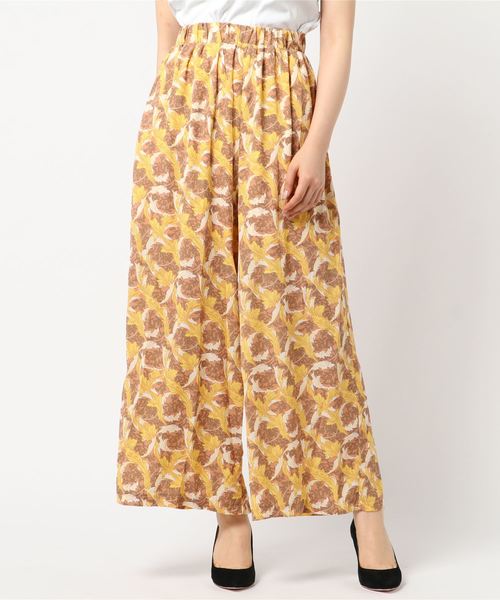 Libby&Rose(リビーアンドローズ)の「アラベスク柄ワイドパンツ(その他パンツ・レディース・ブラック/オレンジ・FREE)」の6枚目の写真