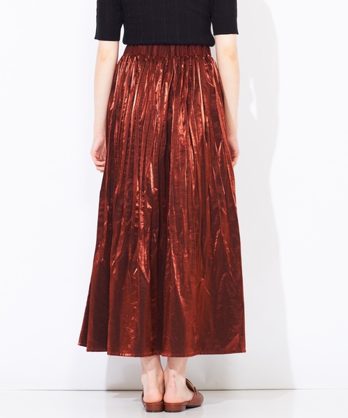 WEGO(ウィゴー)の「WEGO/サテンワッシャープリーツマキシスカート(スカート・レディース・ブラウン/ブラック・FREE)」の11枚目の写真
