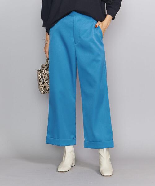 BEAUTY&YOUTH UNITED ARROWS(ビューティーアンドユースユナイテッドアローズ)の「BY ソリッドクロップドワイドパンツо(その他パンツ・レディース・ブラック/コバルトブルー・MEDIUM/SMALL)」の2枚目の写真